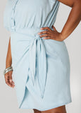 Chambray Wrap Shirtdress