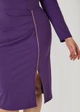 Zip Detailed Midi Dress