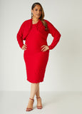Textured Knit Sheath Dress