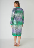 Ombre Sequined Bodycon Dress