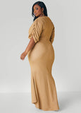 Lurex™ Hi Low Mermaid Gown