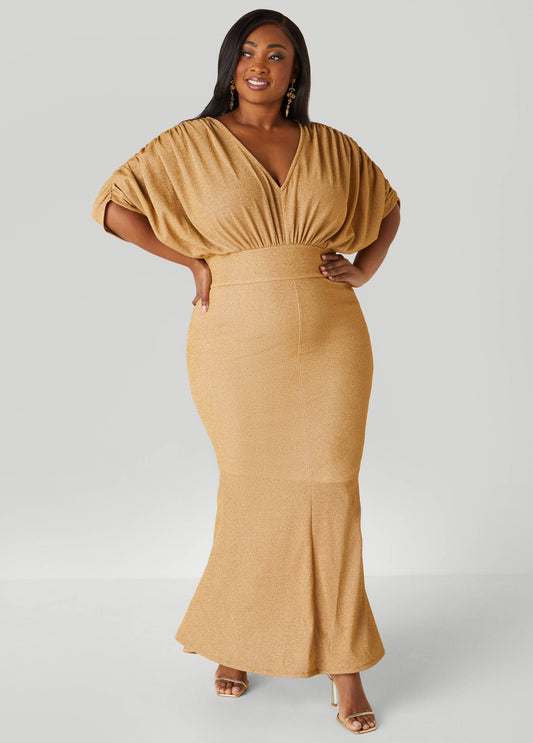 Lurex™ Hi Low Mermaid Gown
