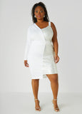 Asymmetric Sequined Blazer Dress