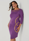 Plus Size Studded Sheath Dress