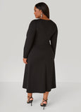 Knotted Midaxi A Line Dress