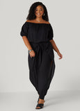 Draped Off The Shoulder Jumpsuit