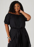 Draped Off The Shoulder Jumpsuit