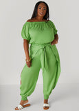 Draped Off The Shoulder Jumpsuit