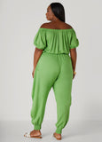 Draped Off The Shoulder Jumpsuit