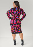 Leopard Intarsia Sweater Dress