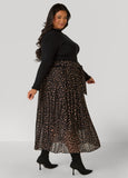 Ribbed And Polka Dot Maxi Dress