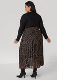 Ribbed And Polka Dot Maxi Dress
