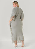 Fringed Maxi Sweater Dress