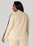 Hammered Button Striped Cardigan