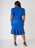 Perforated Faux Leather Dress