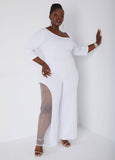 Embellished Mesh Paneled Jumpsuit