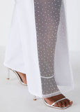 Embellished Mesh Paneled Jumpsuit