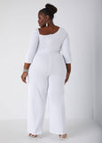 Embellished Mesh Paneled Jumpsuit