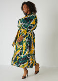 Link Print A Line Shirtdress
