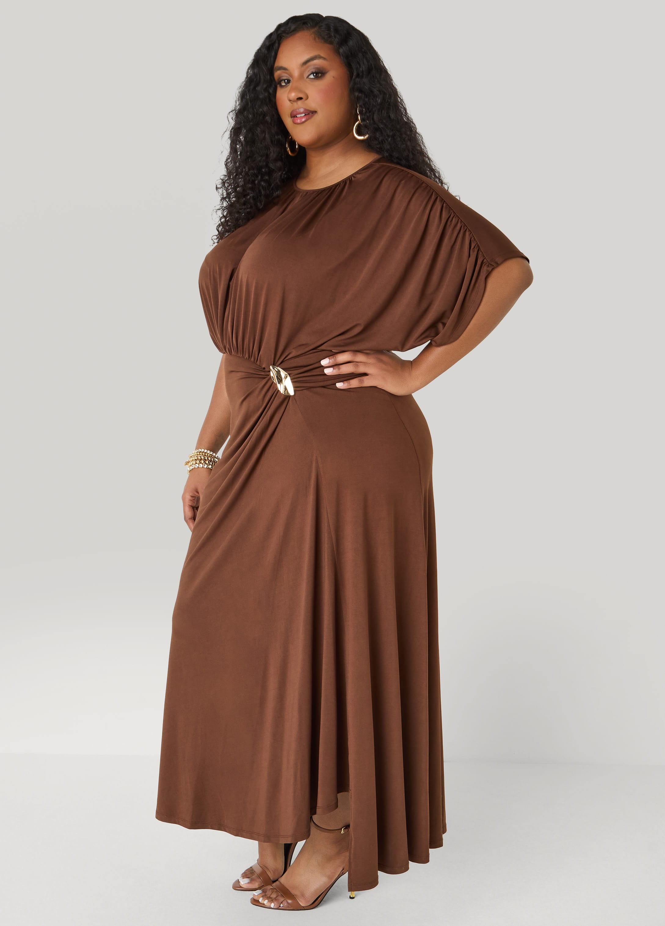 brown dress size 14 Cute brown fringe dress size 14 pretty little thing