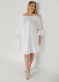 Off The Shoulder Poplin Dress