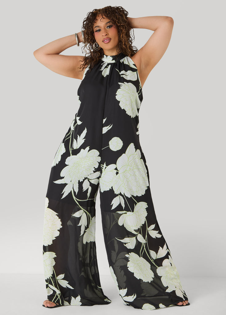 Floral Wide Leg Jumpsuit – Ashley Stewart