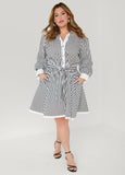 Striped A Line Shirtdress