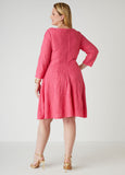 Textured Knit A Line Dress