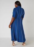 Seamed A Line Maxi Shirtdress