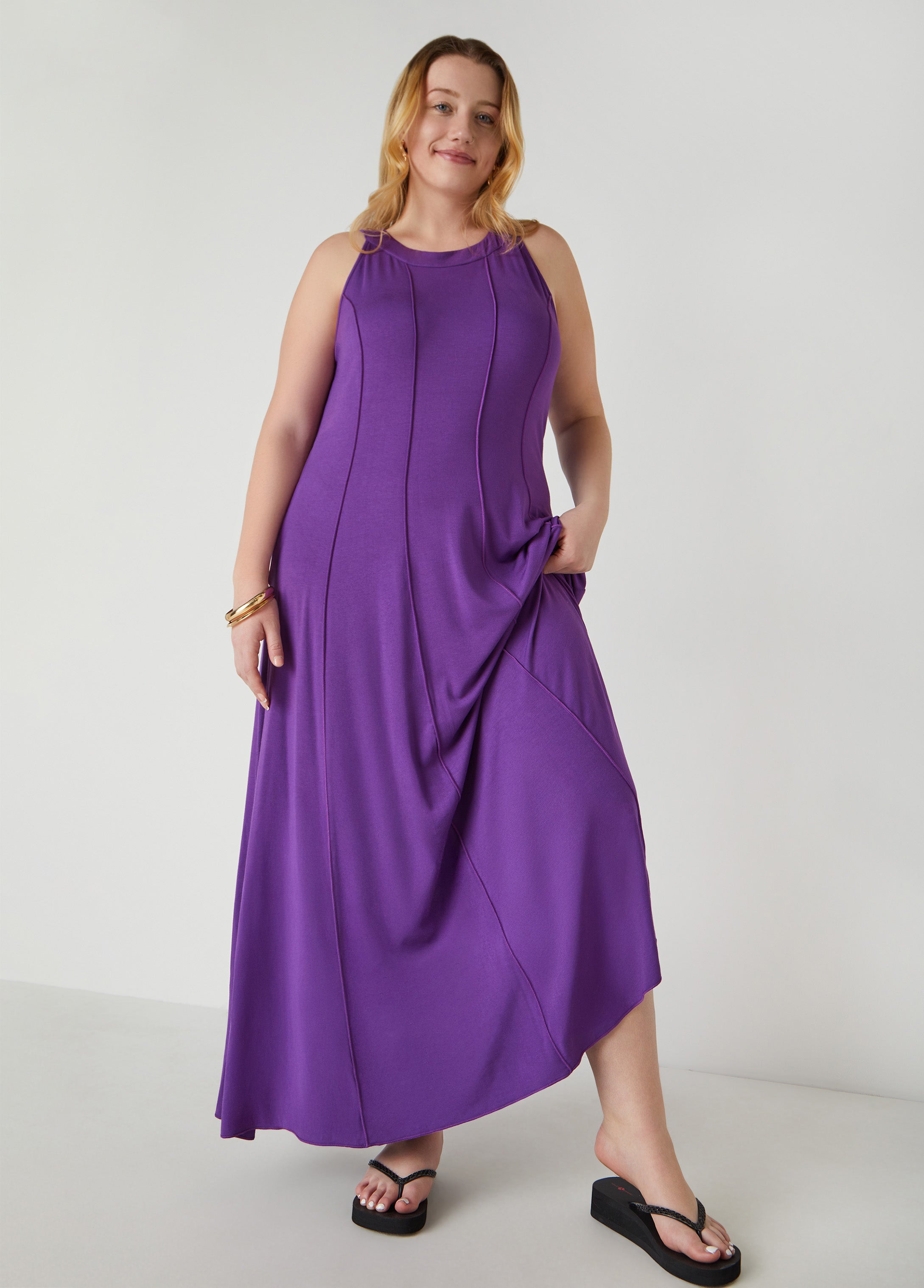 purple summer dress plus size Purple Dresses for Women Solid Color Short Sleeve Comfy Holiday Dress Plus Size V-Neck Fit And Flare Trendy Vacation Casual Dress Maxi Fashion Daily A-Line Blouse Pleated Dress with Pocket,4XL