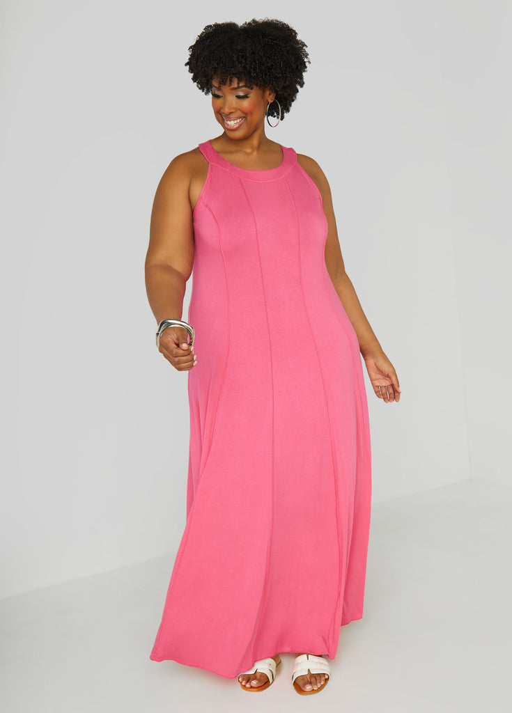 Seamed A Line Maxi Dress – Ashley Stewart Seamed A Line Maxi Dress – Ashley Stewart