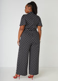 Paneled Polka Dot Jumpsuit