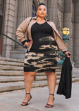 Plus Size Camo Sweater Dress Plus Size Fall Fashion LBD Dress