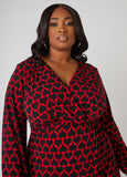 Heart Print Maxi Dress