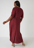 Seamed U Ring Maxi Dress