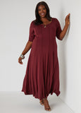 Seamed U Ring Maxi Dress