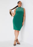 Faux Pearl Bodycon Dress