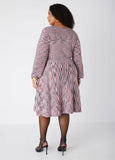 Melange Faux Wrap Dress