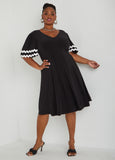Seamed A Line Dress