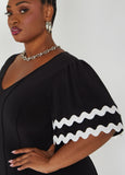 Seamed A Line Dress