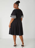 Seamed A Line Dress