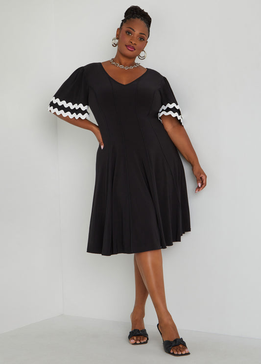 Plus Size Seamed A Line Dress