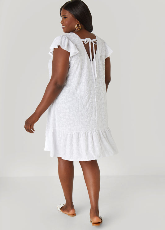Flounced Burnout Dress
