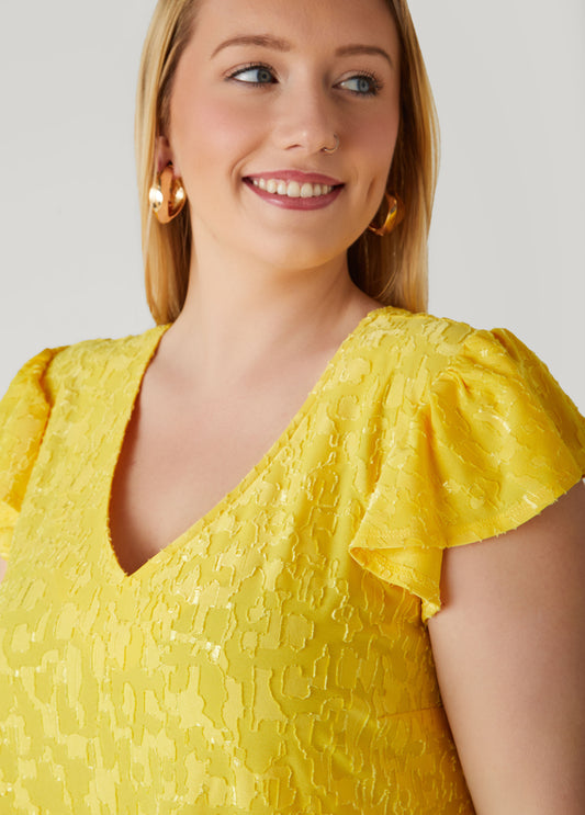 Flounced Burnout Dress