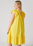 Flounced Burnout Dress
