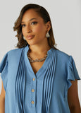 Flounced Pleated Dress
