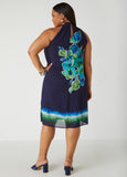 Watercolor Print Halter Dress