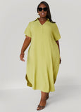Textured Maxi Shirtdress