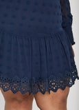 Crochet Trimmed Pompom Dress