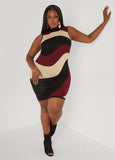 Swirl Intarsia Sweater Dress